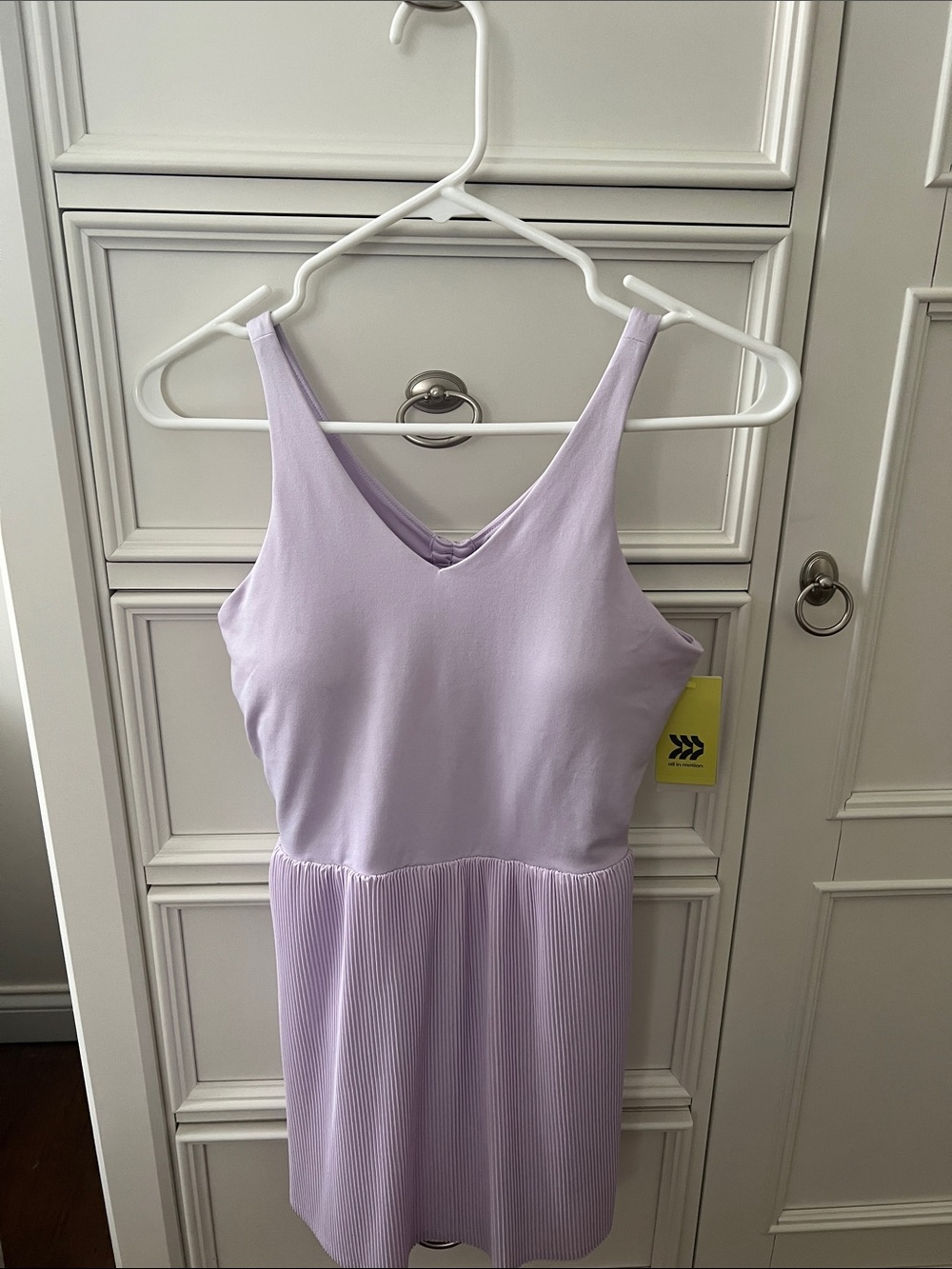 Target Lavender Athletic V-Neck Pleated Slip Dress